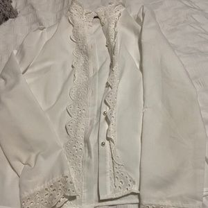 White button up blouse